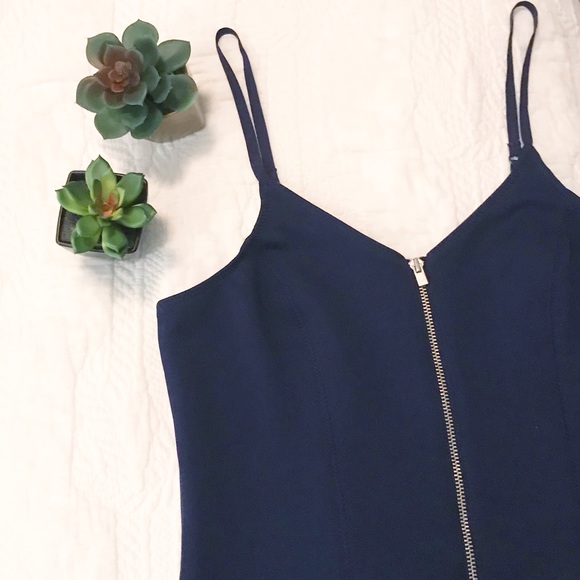Express Tops - EXPRESS | Navy blue fitted skinny straps tank